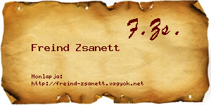 Freind Zsanett névjegykártya